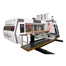 Carton Box Packing Corrugated Cardboard 3 Color Printing Rotary Slotter  Die Cutting Machine